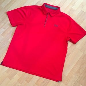 UNDER ARMOUR Men’s Red Golf Shirt XL